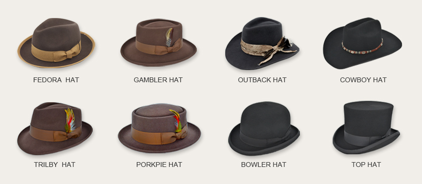 kinds of felt hat styles