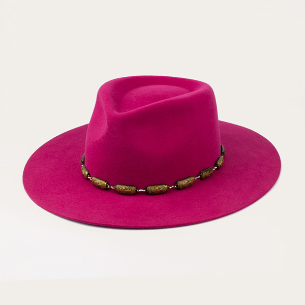 Womens Red Wool Felt Fedora Hat Custom Head Size